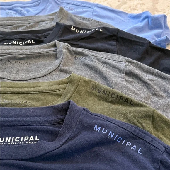 Municipal cotton/modal performance tees- Mens Large (x6) - Picture 4 of 9